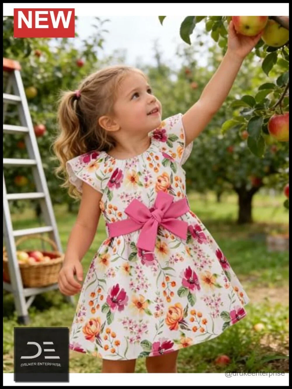 Kids Ruffle Sleeveless Floral Summer Sundress Polyester Blend Beach Party Outfit